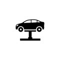 Car Lifting Flat Vector Icon