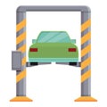 Car lifting icon, cartoon style