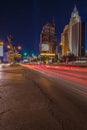 Car light streak in the city Royalty Free Stock Photo