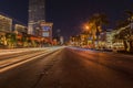 Car light streak in the city Royalty Free Stock Photo