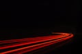 Car light trails in the tunnel. Royalty Free Stock Photo