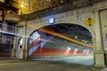 Car Light Trails Under The Bridge Royalty Free Stock Photo