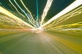 Car lights in long exposure Royalty Free Stock Photo