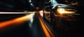 Car Lights at Night on Dark Blurred Background Royalty Free Stock Photo