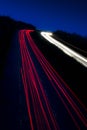 Car lights trails Royalty Free Stock Photo