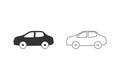 Car line icon set vector illustration Royalty Free Stock Photo
