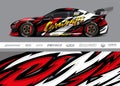 Car livery designs. Abstract sripe racing background