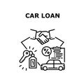 Car Loan Agreement Concept Black Illustration Royalty Free Stock Photo