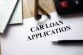 Car loan application form Royalty Free Stock Photo