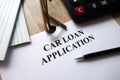 Car loan application form Royalty Free Stock Photo