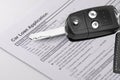 Car Loan Application Form With Keys Royalty Free Stock Photo