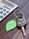 Car loan calculation concept with car keys Royalty Free Stock Photo