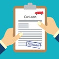Car loan form approved for loan application concept Royalty Free Stock Photo