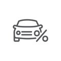 Car loan icon on white