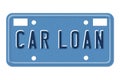 Car Loan Vanity Plate Royalty Free Stock Photo