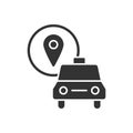 Car Location Icon - Address Icon Royalty Free Stock Photo