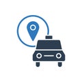 Car Location Icon - Address Icon Royalty Free Stock Photo