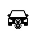Car lock icon isolated on white background Royalty Free Stock Photo