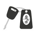 car lock key isolated icon on white background, auto service Royalty Free Stock Photo