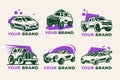 Car logo classic modern highway vector