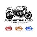 Biker logo. bike emblem, motor and race, symbol motorcycle, vector illustration Royalty Free Stock Photo