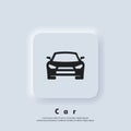 Car logo. Automobile logo. Car icon. Machine icons. Vector. UI icon. Neumorphic UI UX white user interface web button. Neumorphism