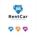 Car Logo Design Template Rental Vector. Emblem, Design Concept, Creative Symbol, Icon Royalty Free Stock Photo