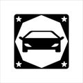 Car logo and star design illustration template web simple