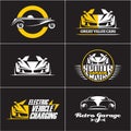 Car logos and icons set Royalty Free Stock Photo