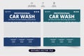 Car maintenance and cleaning service web banner design with dark blue colors. Modern car wash social media post vector with brush Royalty Free Stock Photo