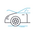 car maintenance line icon, outline symbol, vector illustration, concept sign Royalty Free Stock Photo