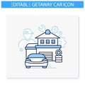 Car man cave line icon