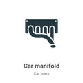 Car manifold vector icon on white background. Flat vector car manifold icon symbol sign from modern car parts collection for Royalty Free Stock Photo