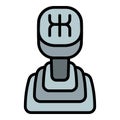 Car manual gearbox icon outline vector. Brake vehicle