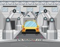 Car manufacturing automation concept