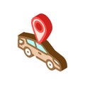 car map location isometric icon vector illustration Royalty Free Stock Photo