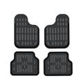 Car mats. Car floor carpet icon. Flat vector illustration. Rubber car mats under feet