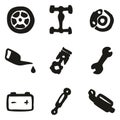 Car Mechanic Icons Freehand Fill Royalty Free Stock Photo