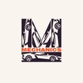 Car mechanics logo