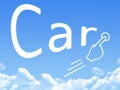 Car message cloud shape Royalty Free Stock Photo