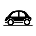 Car micro model transport vehicle silhouette style icon design