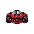 car monster icon logo red vector design illustration Royalty Free Stock Photo