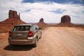 Car in Monument Valley, Navajo Tribal Park Royalty Free Stock Photo