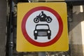 Car and Moterbike Traffic Sign Royalty Free Stock Photo