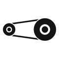 Car motor belt icon simple vector. Engine spare