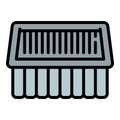 Car motor filter icon outline vector. Auto part Royalty Free Stock Photo