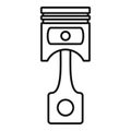 Car motor piston icon, outline style