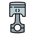 Car motor piston icon outline vector. Auto engine