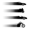 Car and motorbike symbols Royalty Free Stock Photo