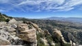 Car on mountain road at Windy Point en route to Summerhaven, Mount Lemmon, Tucson, Arizona Royalty Free Stock Photo